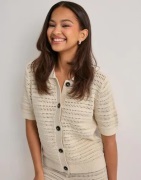 Vero Moda - Beige - Vmhayley 2/4 Poloneck Cardigan Boo