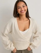 Nelly - Vit - Wrap Waist Button Cardigan