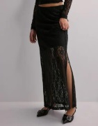 Selected Femme - Svart - Slfmista Hw Ankle Lace Skirt