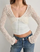 Nelly - Vit - Crochet LS Bolero
