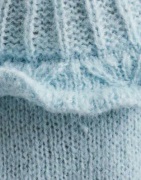 Pieces - Blå - Pcrikka Ls Oneck Knit Bc