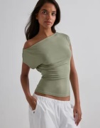 Nelly - Grön - Ultra Soft Shoulder Top