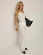 Nelly - Vit - Broderie Anglais Tie Pants