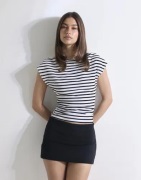 Nelly - Rutigt/Randigt - Stripe Shoulder Top