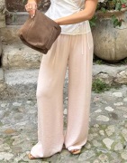 Nelly - Rosa - Flowy Satin Pants