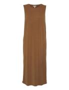Objannie S/L Dress Maxiklänning Festklänning Brown Object