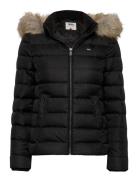 Tjw Basic Hooded Down Jacket Fodrad Jacka Black Tommy Jeans