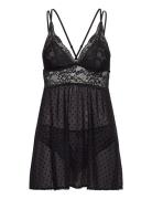 Bd Dot Mesh Lace Beatriz Nattlinne Black Hunkemöller