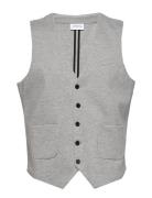 Superflex Knitted Waistcoat Kostymväst Grey Lindbergh