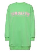 Carlycras Sweat Dress Kort Klänning Green Cras