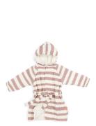 Bathrobe Gots Stripes Morgonrock Badrock Multi/patterned D By Deer