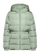 Tjw Hooded Puffer Jacket Fodrad Jacka Green Tommy Jeans