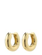 Aica Recycled Chunky Hoop Earrings Gold-Plated Accessories Jewellery E...