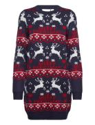 Vila Vianna Reindeer Christmas Knit Dress/Ka Multi/patterned