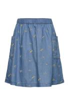 Sgdizzy Chambray Skirt Dresses & Skirts Skirts Short Skirts Blue Soft ...