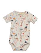 Sgjudd Mushrooms Ss Body Bodies Short-sleeved Grey Soft Gallery