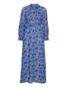 Davilaiw Long Dress Maxiklänning Festklänning Blue InWear