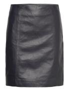 2Nd Electra - Refined Leather Kort Kjol Black 2NDDAY