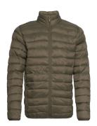 Bo Light High Neck Jacket Fodrad Jacka Khaki Green Kronstadt