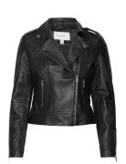 Vifeli Leather Jacket - Noos Läderjacka Skinnjacka Black Vila