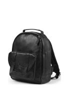 Backpack Mini™ - Black Leather Ryggsäck Väska Black Elodie Details