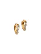 Sparkling Curve Small Hoops Accessories Jewellery Earrings Hoops Gold ...