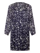 Mlucy, L/S, Abk Dress Kort Klänning Navy Zizzi