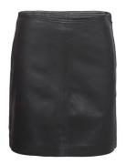 A-View Stephanie Leather Skirt Svart