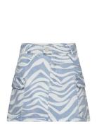 Skirt Kort Kjol Blue Sofie Schnoor