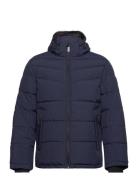 Puffer Jacket With Hood Fodrad Jacka Navy Tom Tailor