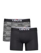 Levis Men Distorted Logo Aop Boxer Boxerkalsonger Black Levi´s
