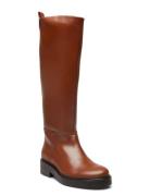 Cool Elevated Longboot Höga Stövlar Brown Tommy Hilfiger