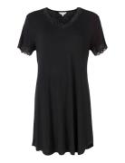 Silk Jersey - Nightgown W.sleeve Nattlinne Black Lady Avenue
