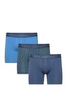 3Pk Base Bamboo Boxer Boxerkalsonger Blue Panos Emporio