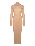 Sheer Knit Maxi Dress Maxiklänning Festklänning Beige REMAIN Birger Ch...