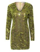 Paisleygz Ls Short Dress Kort Klänning Green Gestuz