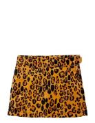 Leopard Aop Velvet Skirt Dresses & Skirts Skirts Short Skirts Orange M...