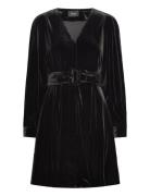 Hadley Velour Dress Kort Klänning Black Ella&il