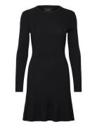 Oline Merino Dress Kort Klänning Black Ella&il