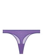 Lace Satin Thong Stringtrosa Underkläder Purple Understatement Underwe...