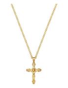 Men's Gold Necklace With Crucifix Pendant Halsband Smycken Gold Nialay...