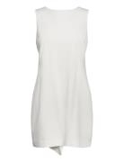 Yassally Sl Bow Dress - Ka Kort Klänning White YAS