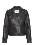 Nuzandras Leather Jacket-Noos Läderjacka Skinnjacka Black Nümph