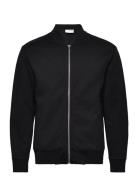 Slhmack Sweat Bomber Ls Noos Bomberjacka Jacka Black Selected Homme