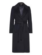 Lauren Ralph Lauren Wrap Wool-Lined-Coat Marinblå