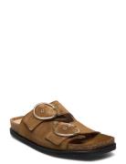 Sandals - Flat - Open Toe - Op Platta Sandaler Brown ANGULUS