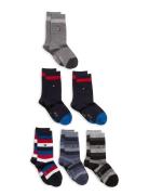 Th Kids Basic Stripe Sock 6P Ecom Sockor Strumpor Multi/patterned Tomm...