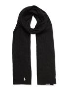 Rib-Knit Wool-Cashmere Scarf Accessories Scarves Winter Scarves Black ...