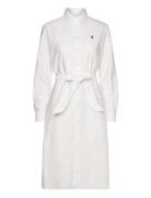 Polo Ralph Lauren Belted Cotton Oxford Shirtdress Vit