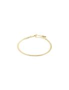 Joanna Flat Snake Chain Bracelet Gold-Plated Accessories Jewellery Bra...